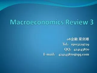macroeconomics review 3