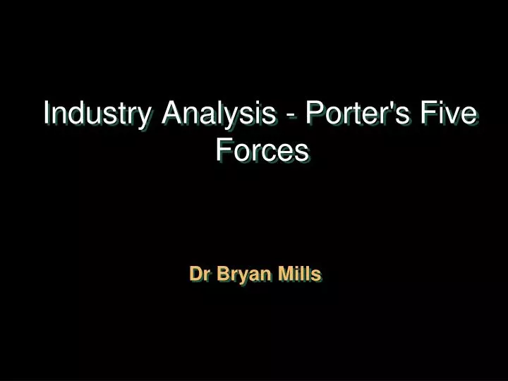 industry analysis porter s five forces