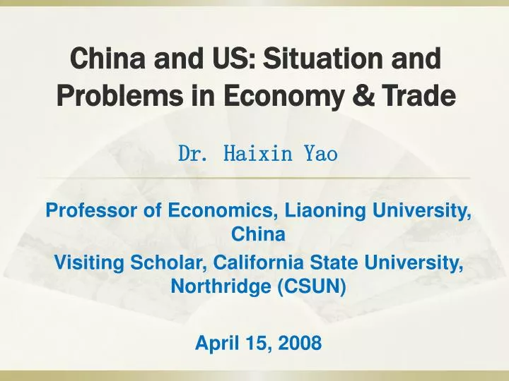 china and us situation and problems in economy trade
