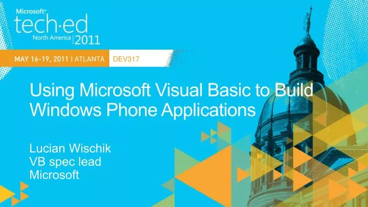 using microsoft visual basic to build windows phone applications
