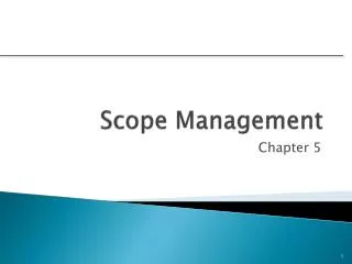 Scope Management