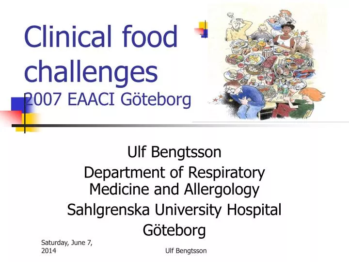 clinical food challenges 2007 eaaci g teborg