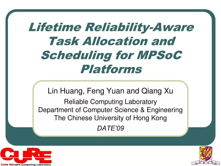 lifetime reliability aware task allocation and scheduling for mpsoc platforms