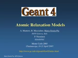 Atomic Relaxation Models