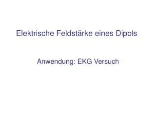 elektrische feldst rke eines dipols