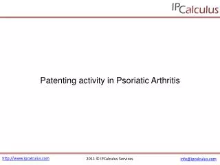ipcalculus - psoriatic arthritis patenting activity