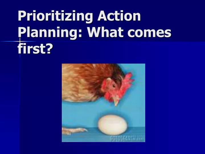 prioritizing action planning what comes first
