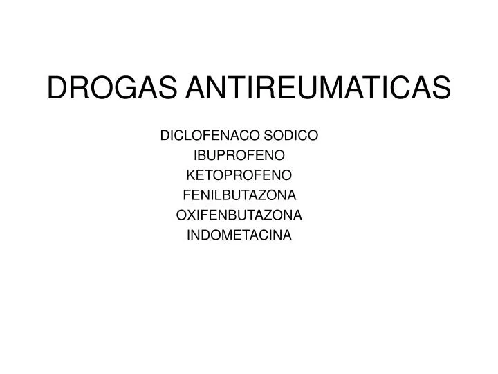 drogas antireumaticas