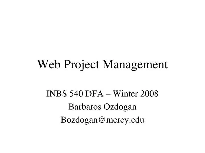 web project management