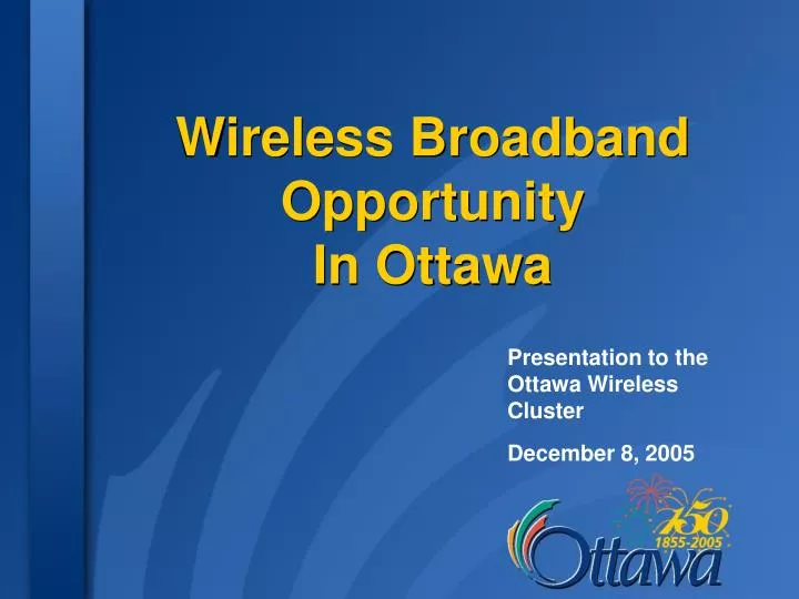 wireless broadband opportunity in ottawa