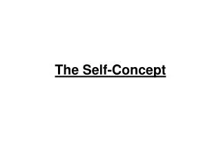 The Self-Concept
