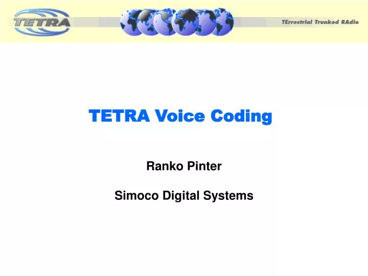 tetra voice coding