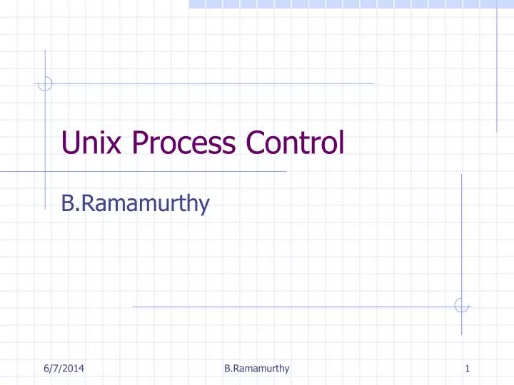 unix process control