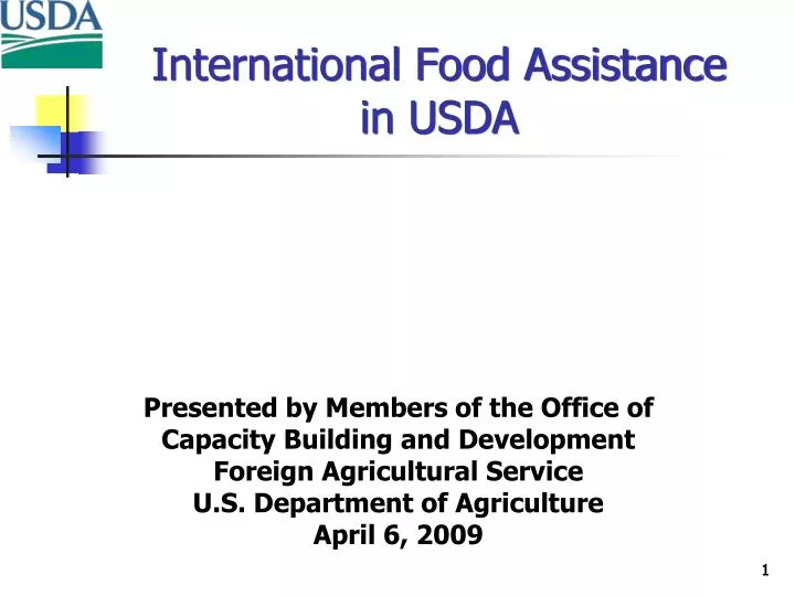 international food assistance in usda