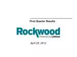 Rockwood Holdings First Quarter Results 2012: Financial Performance Overview - slide 1