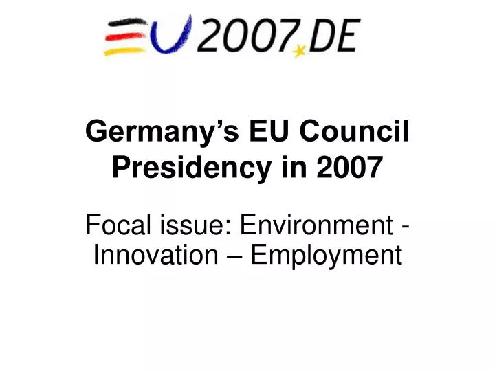 germany s eu council presidency in 2007