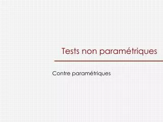 tests non param triques