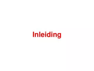 inleiding