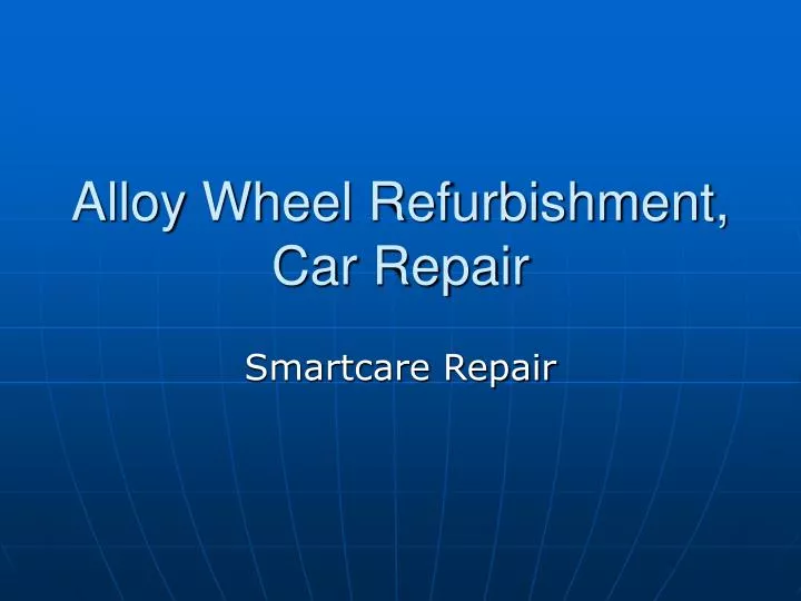 alloy wheel refurbishment car repair