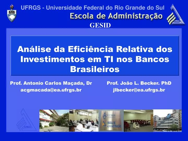 an lise da efici ncia relativa dos investimentos em ti nos bancos brasileiros