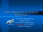 Project Management for Technical Professionals - slide 1