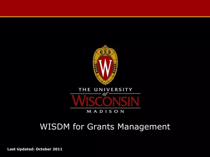 wisdm for grants management