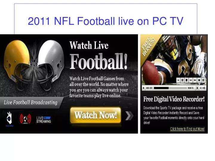 2011 nfl football live on pc tv