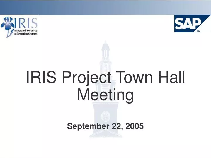 iris project town hall meeting