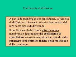coefficiente di diffusione