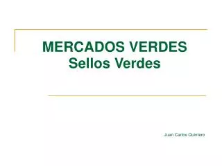 mercados verdes sellos verdes