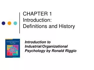 CHAPTER 1 Introduction: Definitions and History