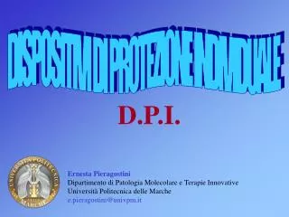 DISPOSITIVI DI PROTEZIONE INDIVIDUALE