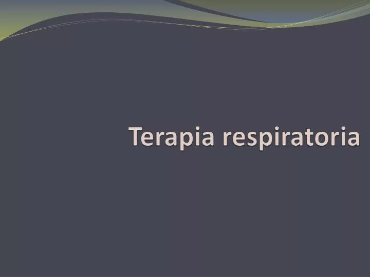 terapia respiratoria