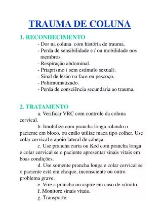 trauma de coluna