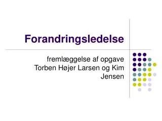 forandringsledelse