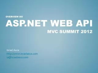 Overview do ASP.NET Web API