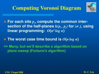 Computing Voronoi Diagram