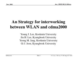 An Strategy for interworking between WLAN and cdma2000