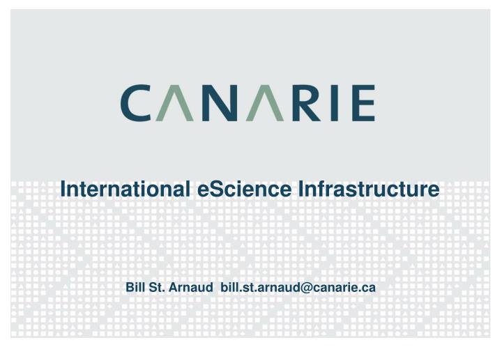 international escience infrastructure