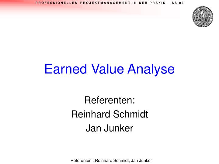 earned value analyse