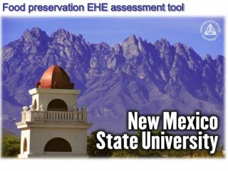 Food preservation EHE assessment tool