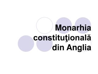 Monarhia constituţională din Anglia