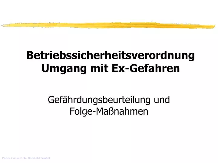 betriebssicherheitsverordnung umgang mit ex gefahren