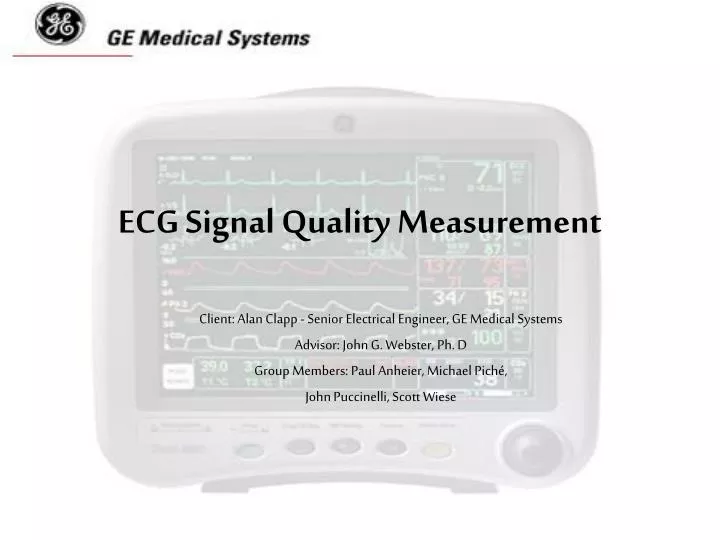 ecg signal quality measurement