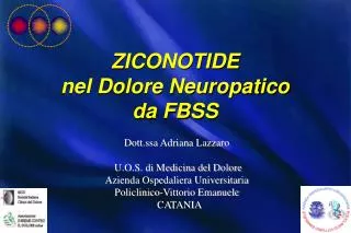 ZICONOTIDE nel Dolore Neuropatico da FBSS