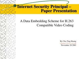 A Data Embedding Scheme for H.263 Compatible Video Coding