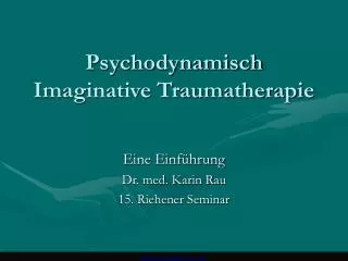 psychodynamisch imaginative traumatherapie