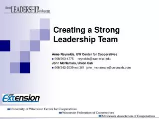 Creating a Strong Leadership Team