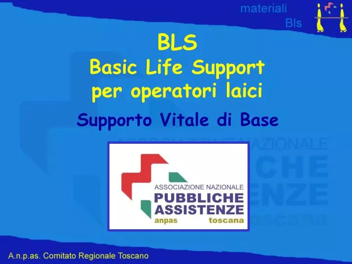 bls basic life support per operatori laici