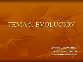 tema 6 evoluci n
